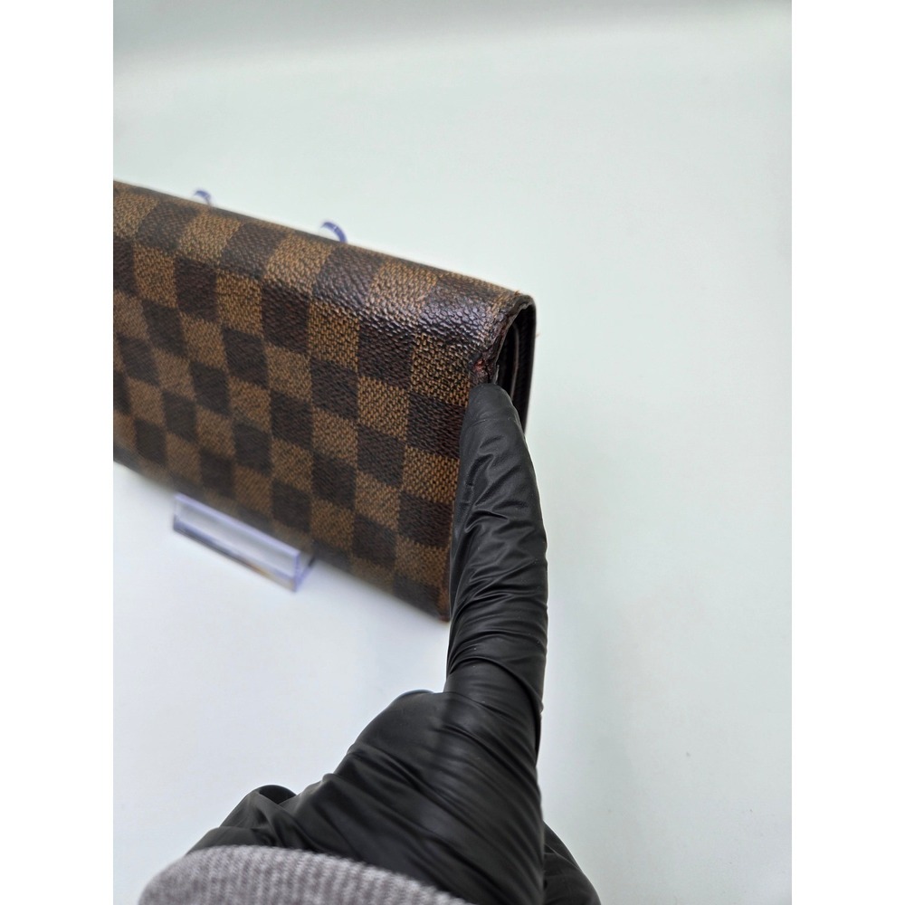Louis Vuitton Damier Ebene Tri Fold Wallet Authentic Detective Cert - Picture 6 of 14